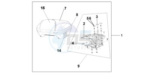 ST13009 France - (F / CMF MME) drawing TOP BOX 45L DIGITAL SILVER