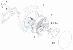 Fuoco 500 e3 800 drawing Rear Wheel