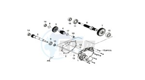 MAXSYM 400 EFI drawing CRANKCASE - DRIVE SHAFT