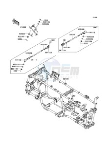 KVF750 4x4 KVF750LCF EU GB drawing Frame