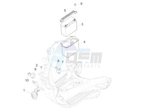 Sprint 50 4T 2V 25 kmh (EMEA) drawing Remote control switches - Battery - Horn