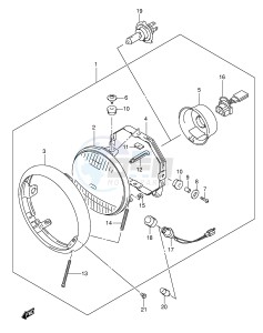 VL250 (E19) drawing HEADLAMP (E19)