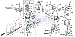 CB1000RAB drawing FR. BRAKE MASTER CYLINDER (CB1000RA)