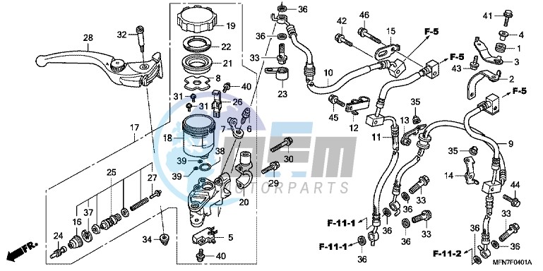 FR. BRAKE MASTER CYLINDER (CB1000RA)