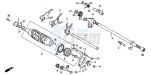 TRX350 FOURTRAX drawing GEARSHIFT DRUM