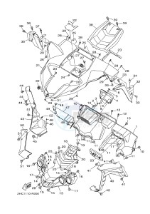 YXZ1000ET YXZ10YEXH YXZ1000R EPS SS (B573) drawing FRONT FENDER