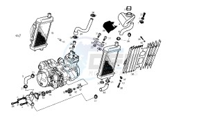 SENDA SM X-TREM 2A EDIZIONE - 50 CC VTHSR2C1A EU2 2A EDIZIONE drawing COOLING SYSTEM