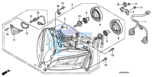 HEADLIGHT (CBR125RW7/RW9/RWA)