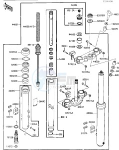 KX 500 C [KX500] (C1) [KX500] drawing FRONT FORK