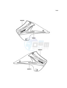 KX125 KX125M6F EU drawing Decals