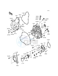 ER-6N ER650ECF XX (EU ME A(FRICA) drawing Engine Cover(s)