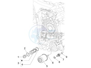 S 125 4T (Euro 3) UK drawing Flywheel magneto cover - Oil filter