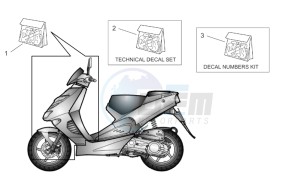 SR 50 H2O Di-Tech e2 drawing Front body and technical decal