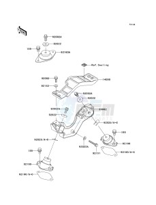 JT 1200 [1200 STX-R] (A1-A2) [1200 STX-R] drawing ENGINE MOUNT