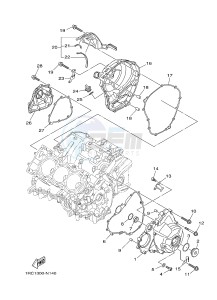 MT09 900 (1RCC) drawing CRANKCASE COVER 1