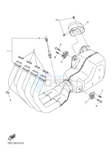 XJ6S 600 DIVERSION (S-TYPE) (36CC 36CE) drawing EXHAUST