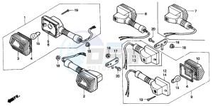 CB250 NIGHTHAWK drawing WINKER