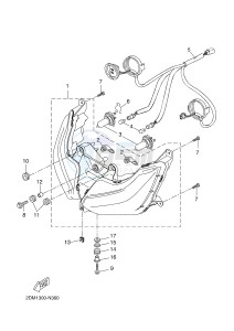 YPR125R XMAX 125 EVOLIS 125 (2DM8) drawing HEADLIGHT