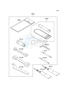 KVF650 4x4 KVF650D7F EU GB drawing Owner's Tools