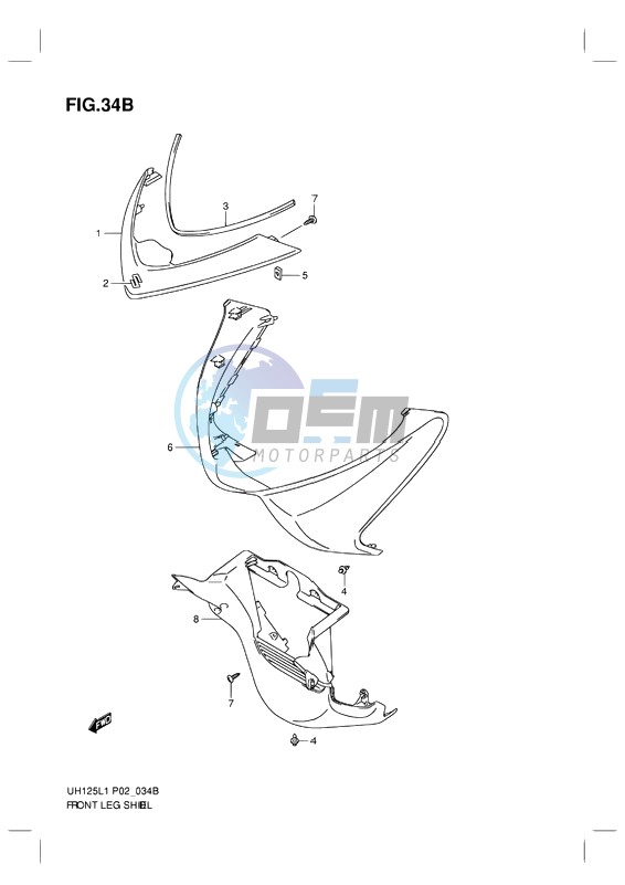 FRONT LEG SHIELD (MODEL RACING P19)