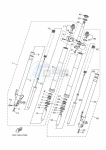 XSR900 MTM850 (BAE6) drawing FRONT FORK