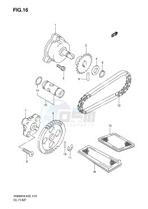 AN650 (E2) Burgman drawing OIL PUMP