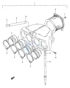 GSX750F (E2) drawing AIR CLEANER