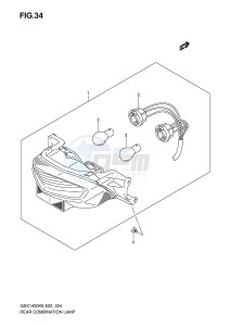 GSX1400 (E2) drawing REAR COMBINATION LAMP