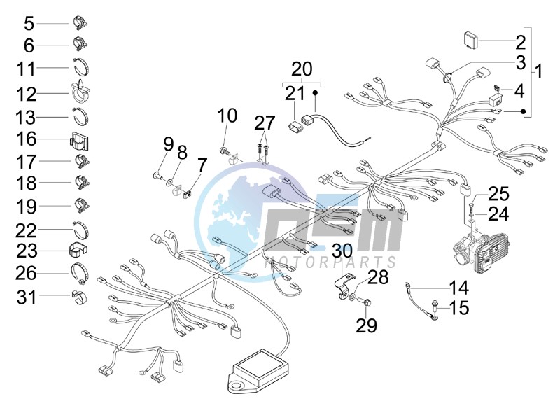 Main cable harness