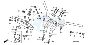 VT750C2F9 Australia - (U / KMH MME) drawing HANDLE PIPE/TOP BRIDGE