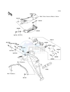 ZR 1000 B [Z1000 EUROPEAN] (B7F-B9F) 0B9F drawing TAILLIGHT-- S- -