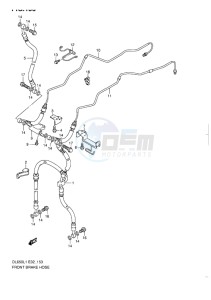 DL650 ABS V-STROM EU-UK drawing FRONT BRAKE HOSE