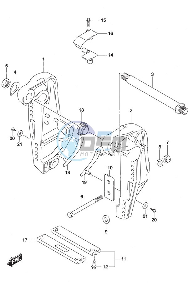 Clamp Bracket w/Transom (L)