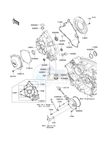 KRF 750 C [TERYX 750 4X4] (C8F) C8F drawing ENGINE COVER-- S- -