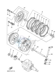 YBR125EGS YBR125G (43BL) drawing CLUTCH