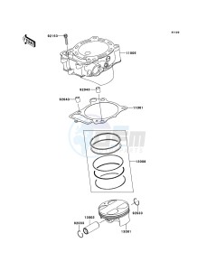 KFX450R KSF450BEF EU drawing Cylinder/Piston(s)