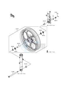 Z300 ABS ER300BGF XX (EU ME A(FRICA) drawing Front Hub