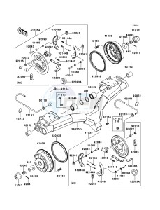 MULE 4010 DIESEL 4x4 KAF950FCF EU drawing Rear Hub