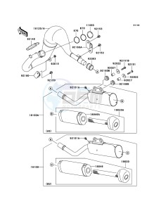 KX65 KX65A9F EU drawing Muffler(s)