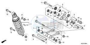 CRF250LF CRF250L E drawing REAR CUSHION