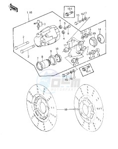 KZ 1000 A [KZ1000] (A3-A4) [KZ1000] drawing FRONT BRAKE -- 79-80 A3_A3A_A4- -