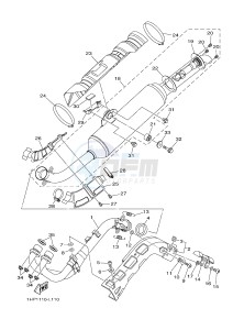 YFM550FWAD YFM550PHF GRIZZLY 550 EPS HUNTER (2LBC) drawing EXHAUST