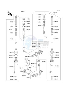 KLX 110 A (KLX110 MONSTER ENERGY) (A6F-A9FA) A7F drawing FRONT FORK-- A7F - A9FA- -