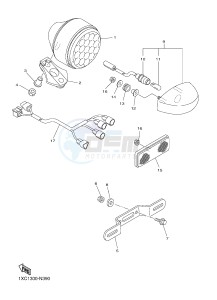 XVS950CU XV950 (1XC1) drawing TAILLIGHT