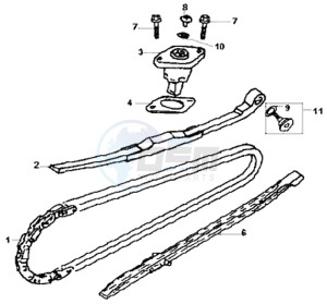 MEGALO 125 E2 drawing CAM CHAIN-TENSIONER