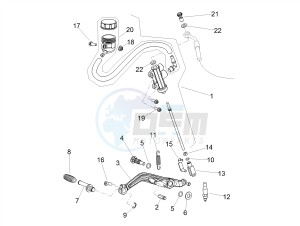 SHIVER 900 E4 ABS NAVI (NAFTA) drawing Rear master cylinder