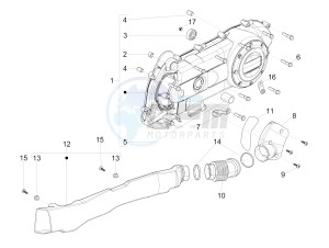 Liberty 50 4t Delivery Single disc drawing Crankcase cover - Crankcase cooling