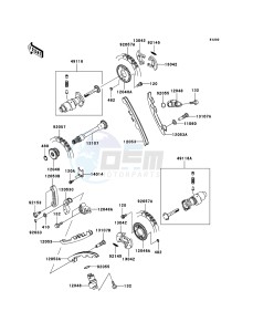 KFX700 KSV700B7F EU drawing Camshaft(s)/Tensioner