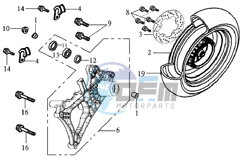 REAR WHEEL / REAR FORK