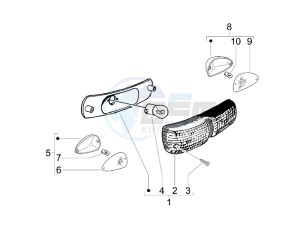 Typhoon 50 (UK) UK drawing Tail light - Turn signal lamps